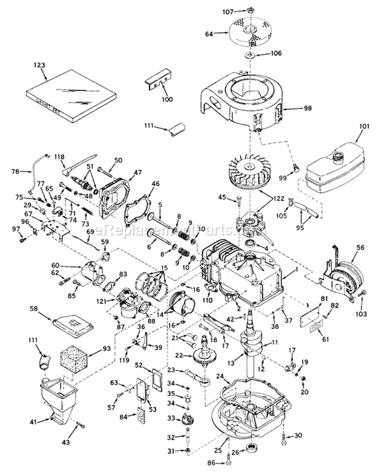Page C Diagram and Parts List for 19271 1000001-1999999 - 1971 Toro Lawn Mower