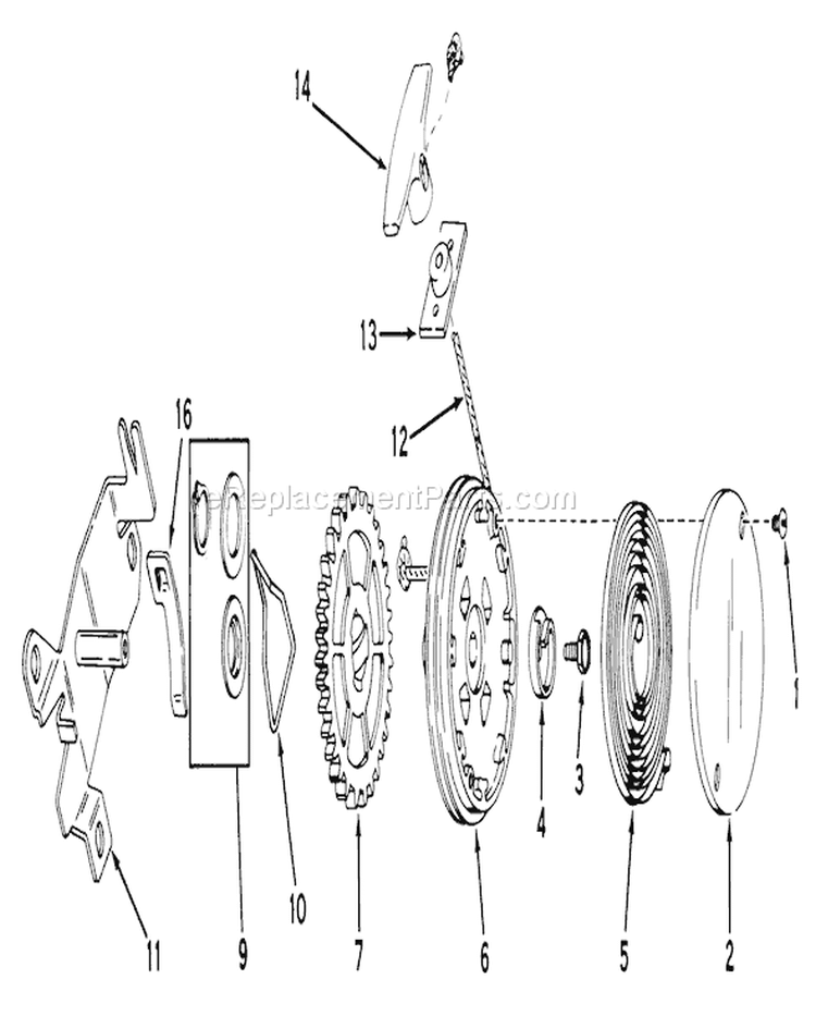 Rewind Starter No. 590450a Diagram and Parts List for 19271 2000001-2999999 - 1972 Toro Lawn Mower