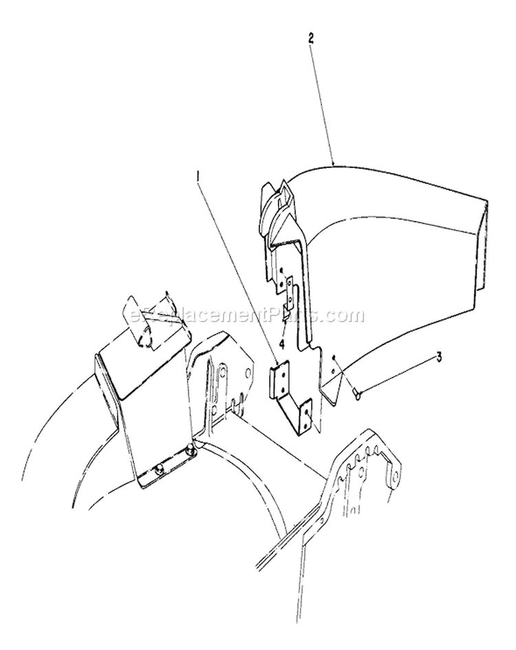 Side Discharge Diagram and Parts List for 20574 3000001-3999999 - 1983 Toro Lawn Mower