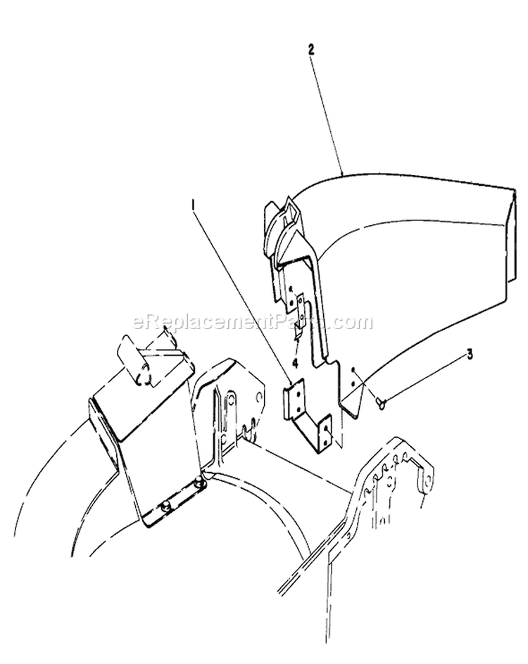 Side Discharge Kit Diagram and Parts List for 20574 6000001-6999999 - 1986 Toro Lawn Mower