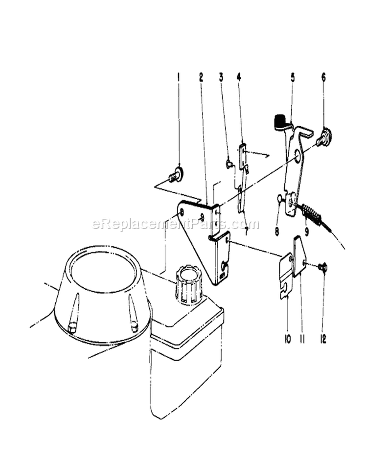 Brake Assembly Diagram and Parts List for 20581C 8000001-8999999 - 1988 Toro Lawn Mower
