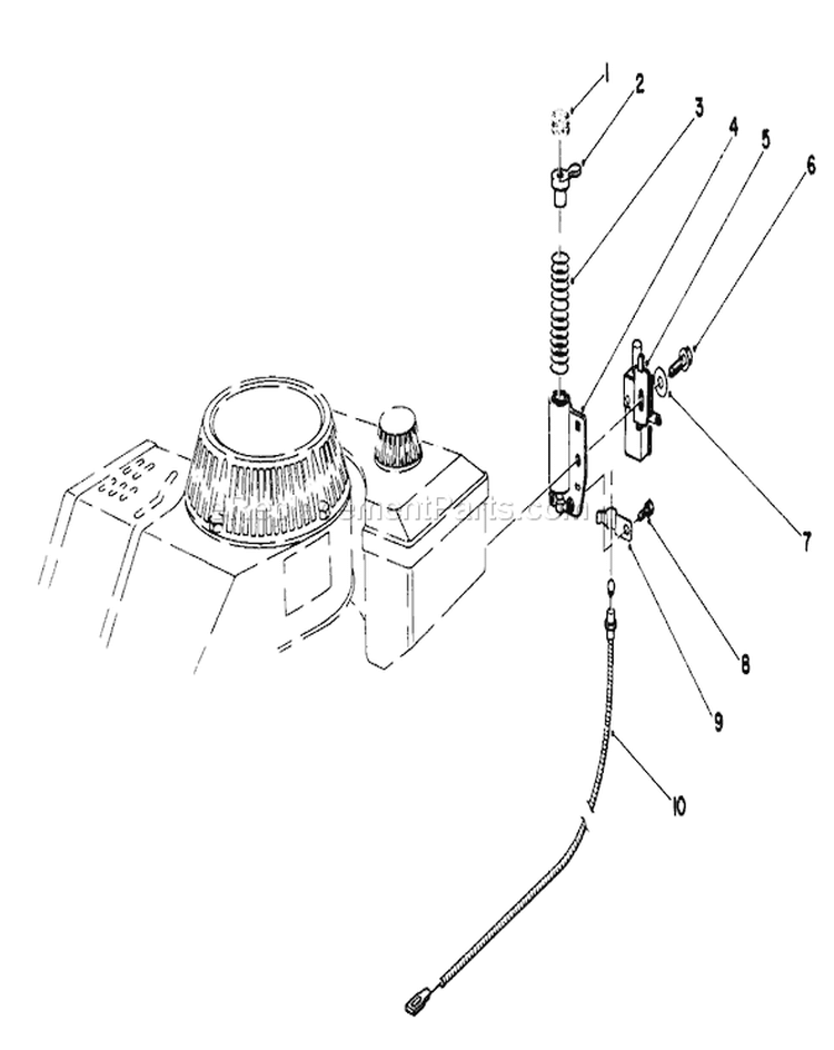 Brake Assembly Diagram and Parts List for 20581 5000001-5999999 - 1985 Toro Lawn Mower