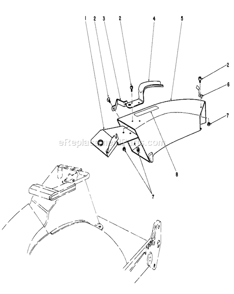 Side Discharge Kit Diagram and Parts List for 20581 5000001-5999999 - 1985 Toro Lawn Mower