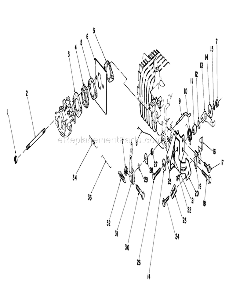 Governor Assembly Diagram and Parts List for 20584 4000001-4999999 - 1984 Toro Lawn Mower