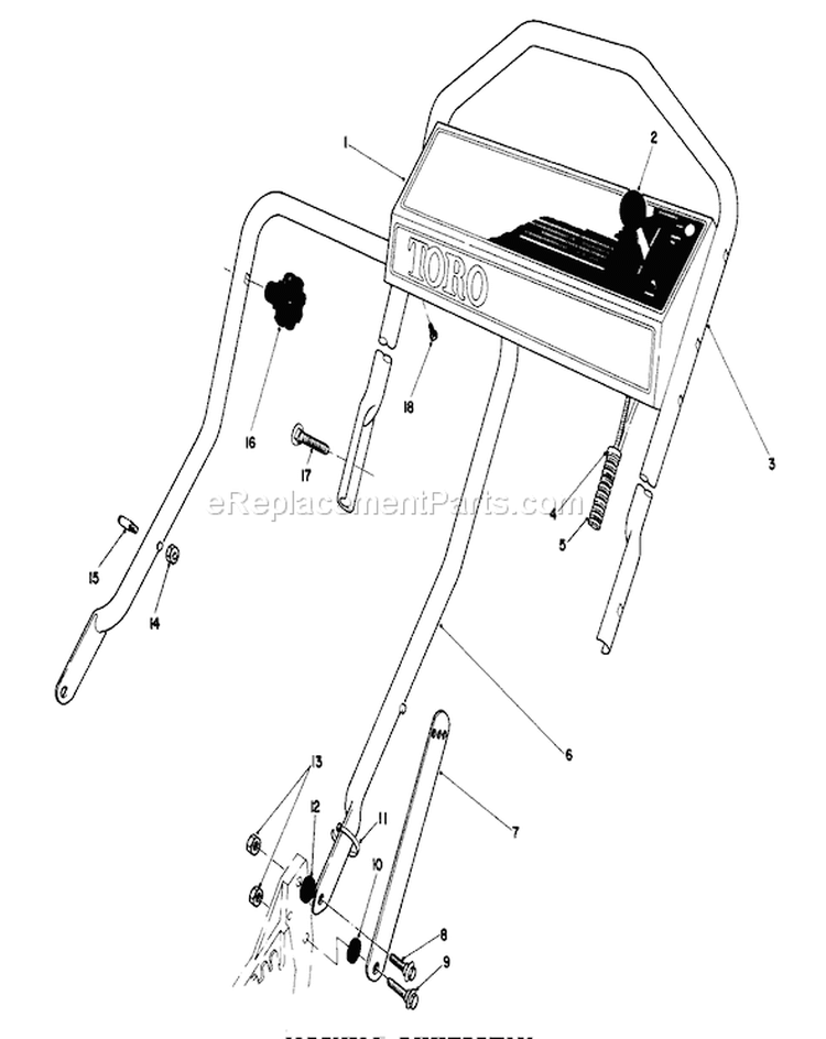 Page K Diagram and Parts List for 20584 7000001-7999999 - 1987 Toro Lawn Mower