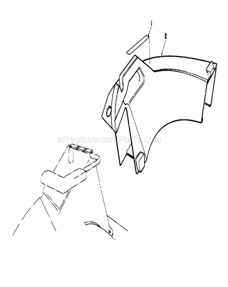 Side Discharge Chute Diagram and Parts List for 20584 8000001-8999999 - 1988 Toro Lawn Mower