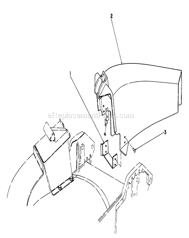 Side Discharge Chute Diagram and Parts List for 20586C 9000001-9999999 - 1989 Toro Lawn Mower