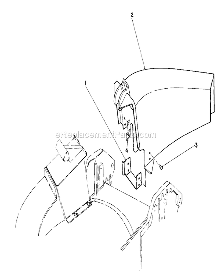 Side Discharge Chute Diagram and Parts List for 20586 5000001-5999999 - 1985 Toro Lawn Mower