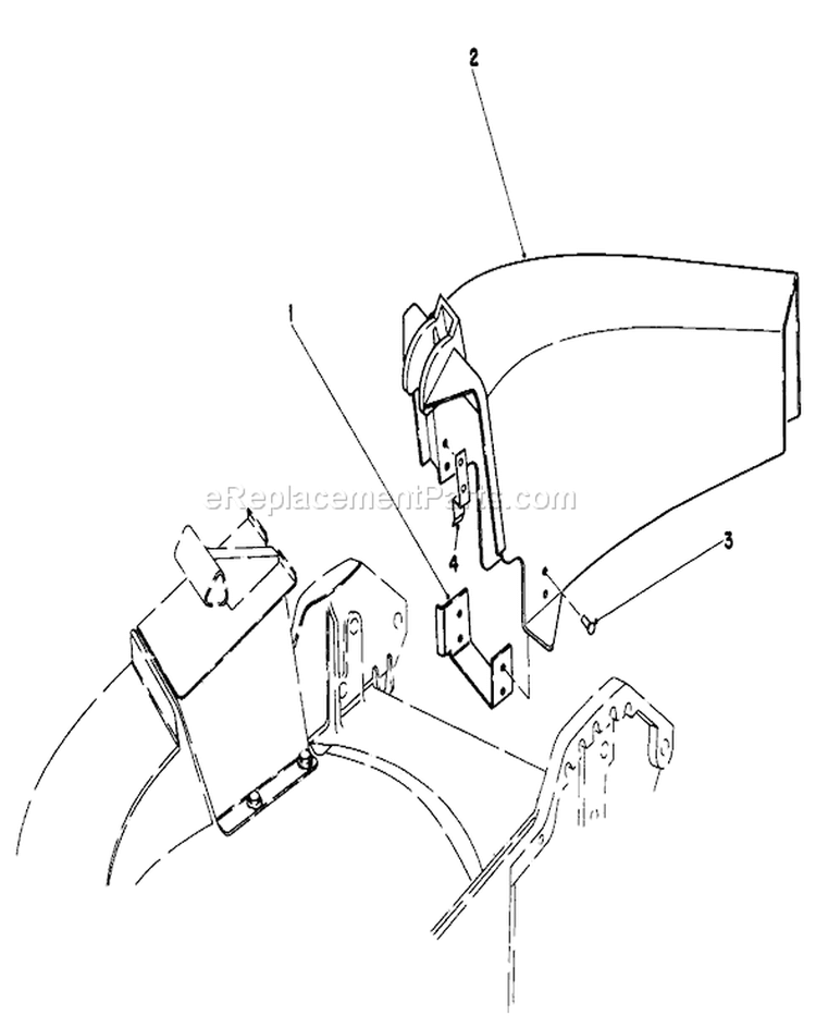 Side Discharge Chute Diagram and Parts List for 20586 6000001-6999999 - 1986 Toro Lawn Mower
