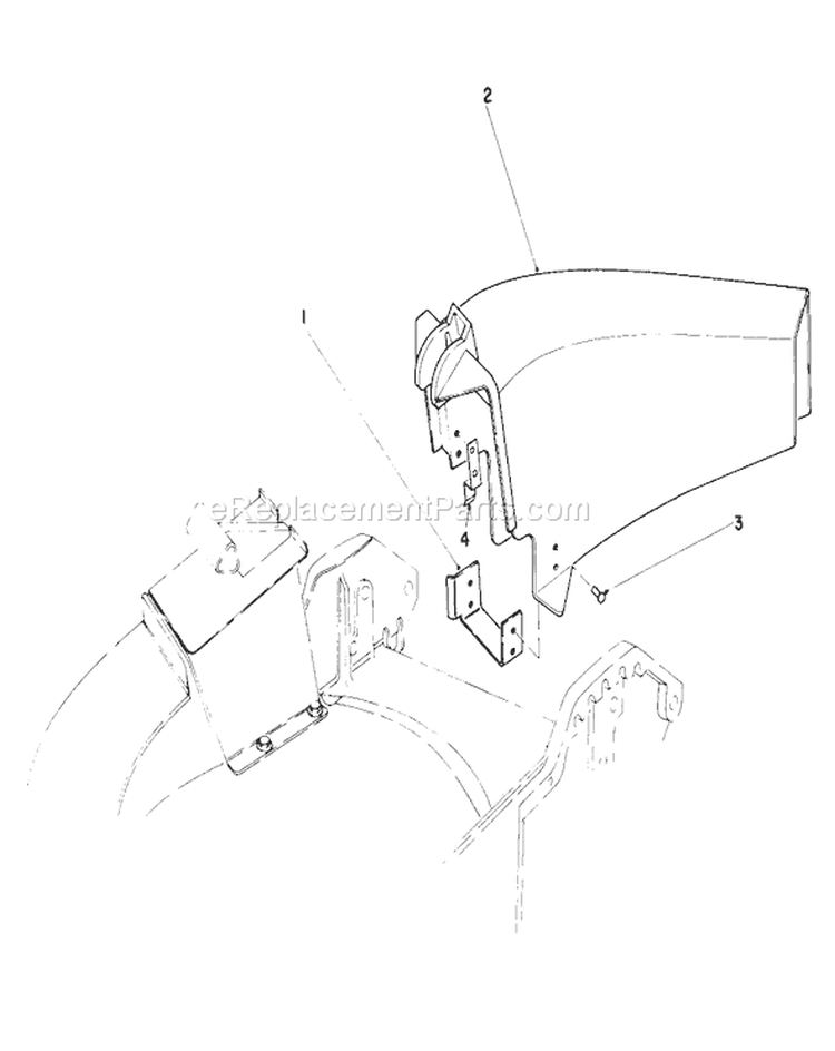 Side Discharge Chute Diagram and Parts List for 20586 7000001-7999999 - 1987 Toro Lawn Mower