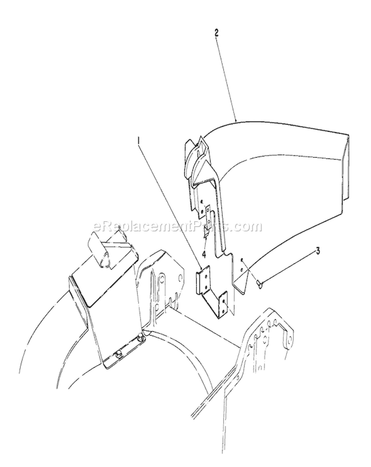 Side Discharge Chute Diagram and Parts List for 20586 8000001-8999999 - 1988 Toro Lawn Mower