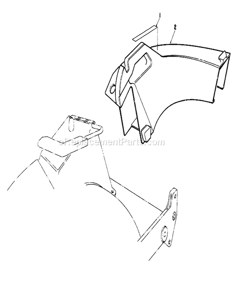 Side Discharge Chute Diagram and Parts List for 20588 8000001-8999999 - 1988 Toro Lawn Mower
