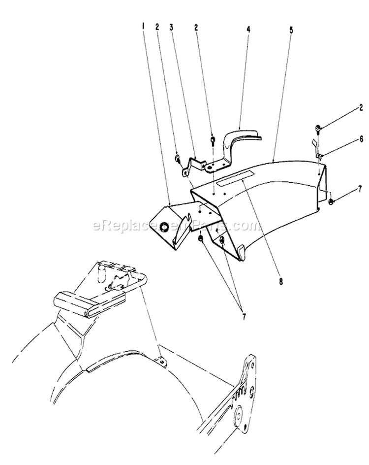 Side Discharge Diagram and Parts List for 20610 4000001-4999999 - 1984 Toro Lawn Mower