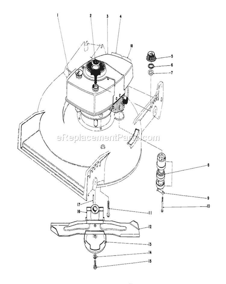 Engine Assembly Diagram and Parts List for 20610 9000001-9999999 - 1979 Toro Lawn Mower