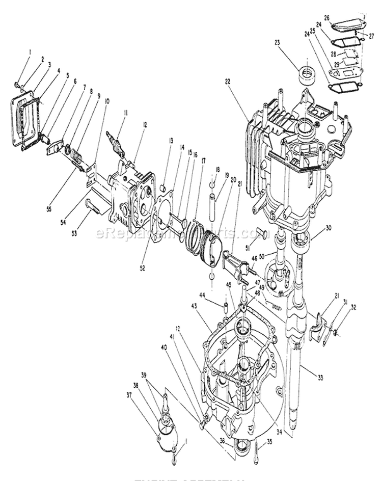 Engine Diagram and Parts List for 20622 0003102-0999999 - 1990 Toro Lawn Mower