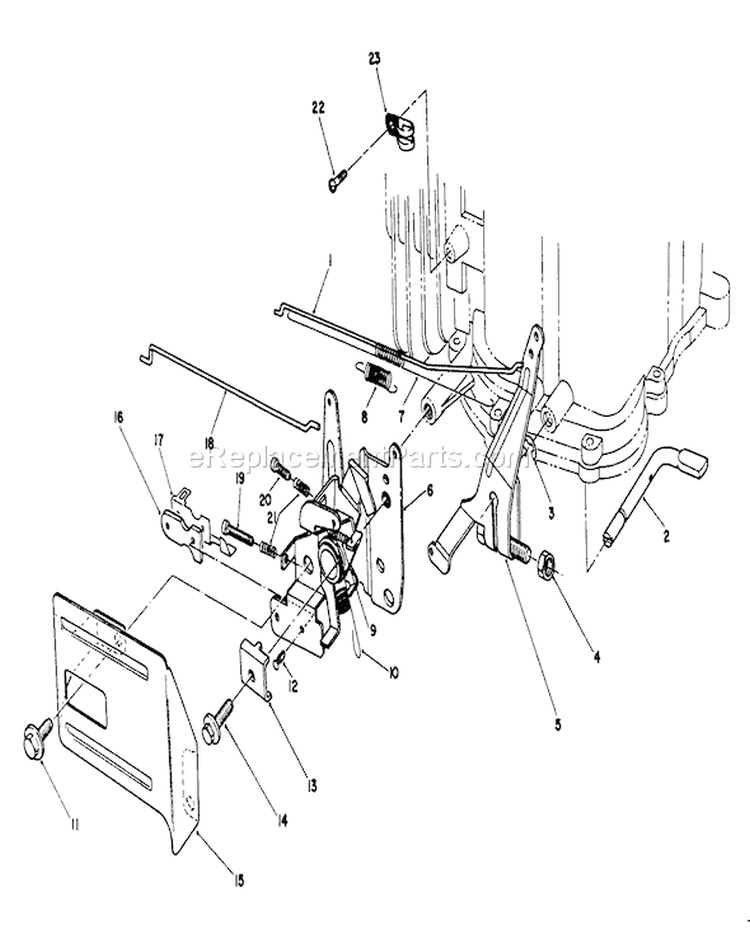 Governor Assembly Diagram and Parts List for 20622 0003102-0999999 - 1990 Toro Lawn Mower