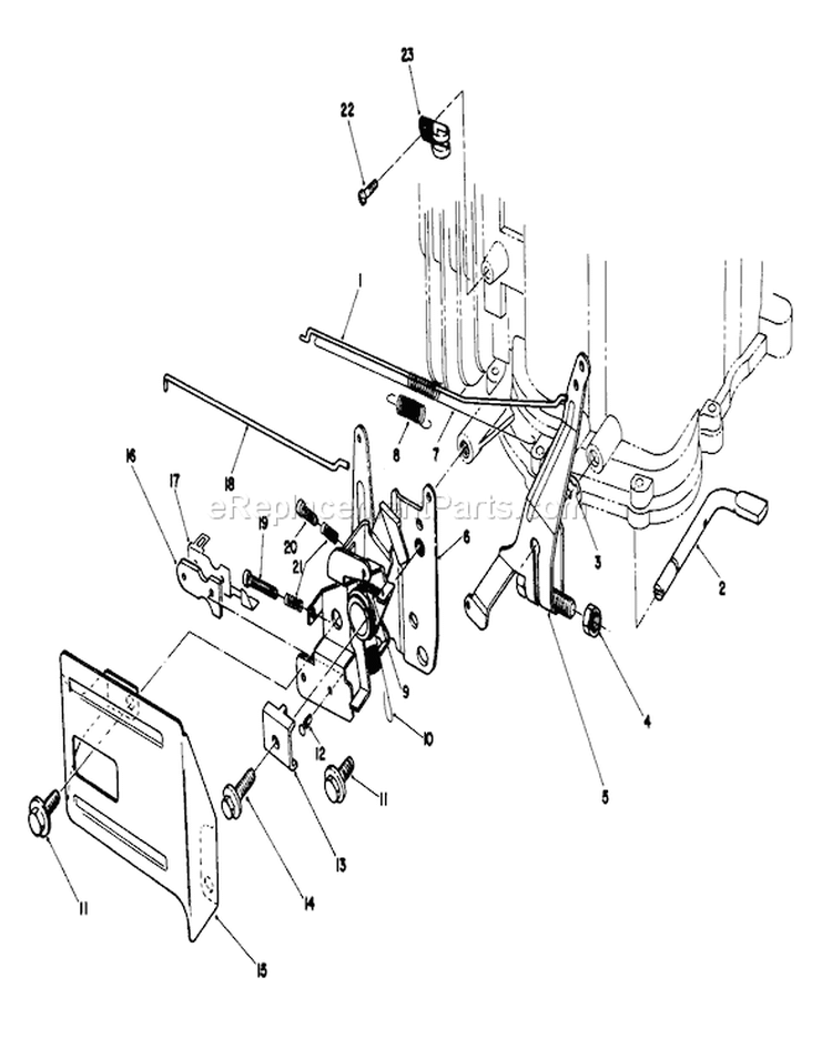 Governor Assembly Diagram and Parts List for 20624C 8000001-8999999 - 1988 Toro Lawn Mower