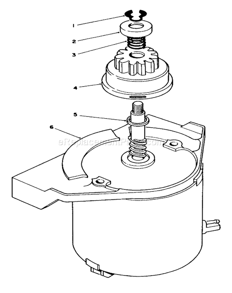 Starter Motor Diagram and Parts List for 20624 8000001-8999999 - 1988 Toro Lawn Mower