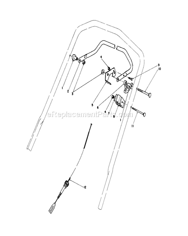 Traction Control Assembly Diagram and Parts List for 20626C 6000001-6999999 - 1986 Toro Lawn Mower