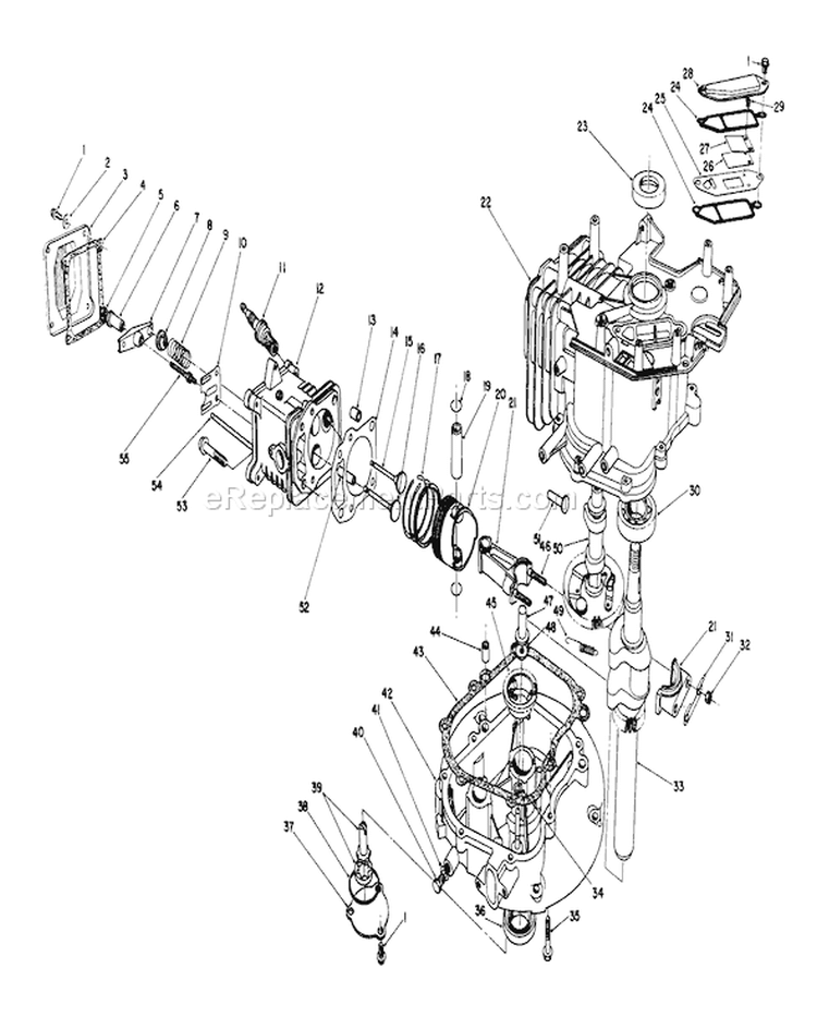 Engine Assembly Diagram and Parts List for 20626C 6000001-6999999 - 1986 Toro Lawn Mower