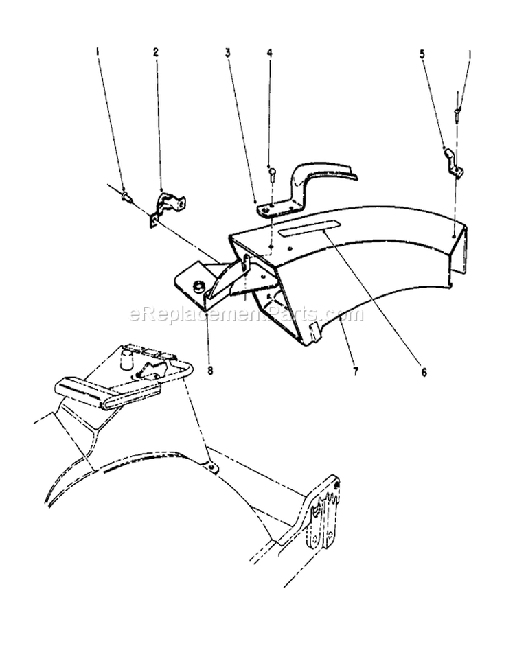 Side Discharge Chute Diagram and Parts List for 20626C 7000001-7999999 - 1987 Toro Lawn Mower