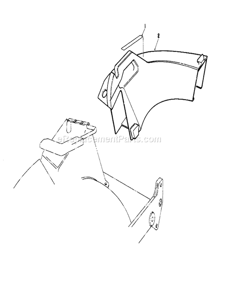 Side Discharge Chute Diagram and Parts List for 20627C 8000001-8999999 - 1988 Toro Lawn Mower