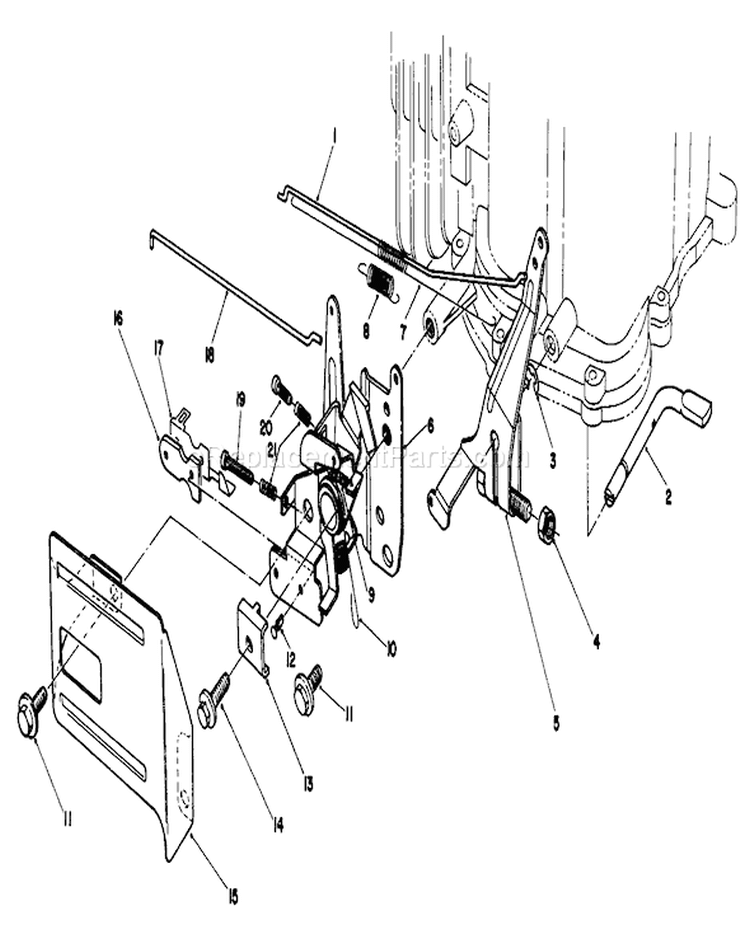 Governor Assembly Diagram and Parts List for 20628C 6000001-6999999 - 1986 Toro Lawn Mower