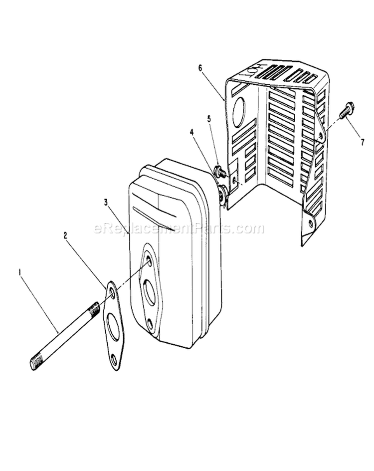 Muffler Assembly Diagram and Parts List for 20628C 8000001-8999999 - 1988 Toro Lawn Mower