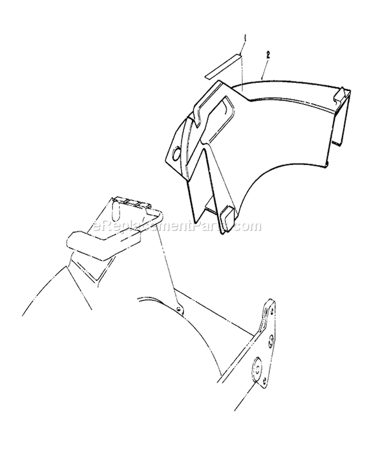Side Discharge Chute Diagram and Parts List for 20628C 8000001-8999999 - 1988 Toro Lawn Mower