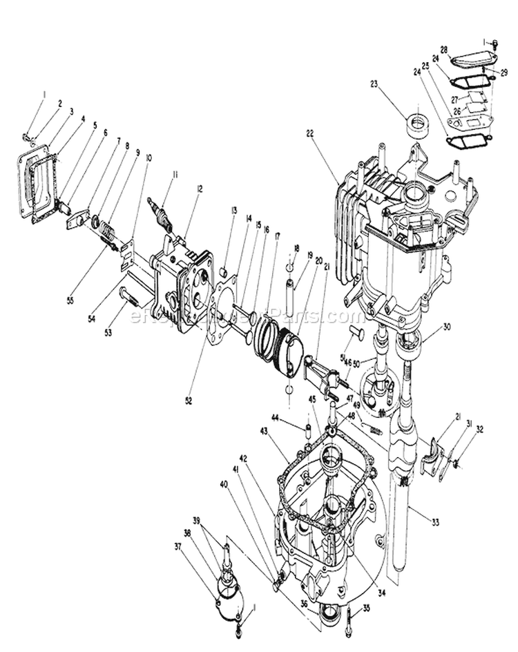 Engine Assembly Diagram and Parts List for 20628C 8000001-8999999 - 1988 Toro Lawn Mower