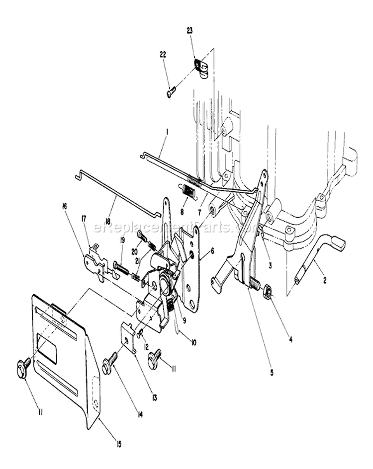 Governor Assembly Diagram and Parts List for 20628C 8000001-8999999 - 1988 Toro Lawn Mower