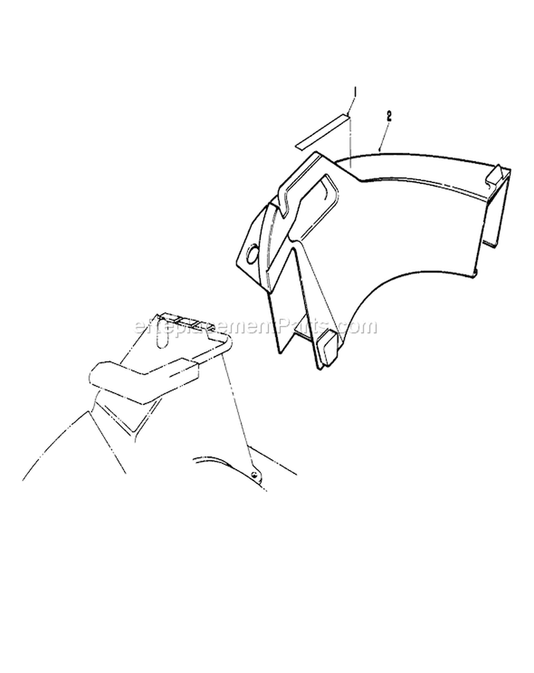 Side Discharge Chute Diagram and Parts List for 20631 8000001-8999999 - 1988 Toro Lawn Mower