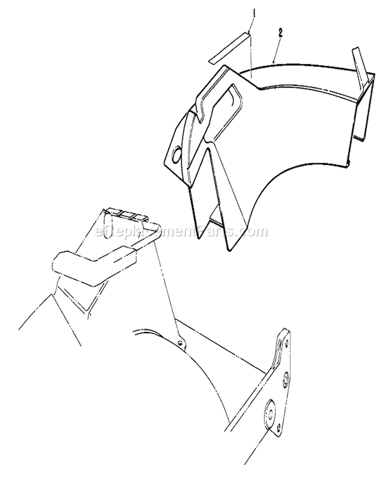 Side Discharge Chute Diagram and Parts List for 20631 9000001-9999999 - 1989 Toro Lawn Mower