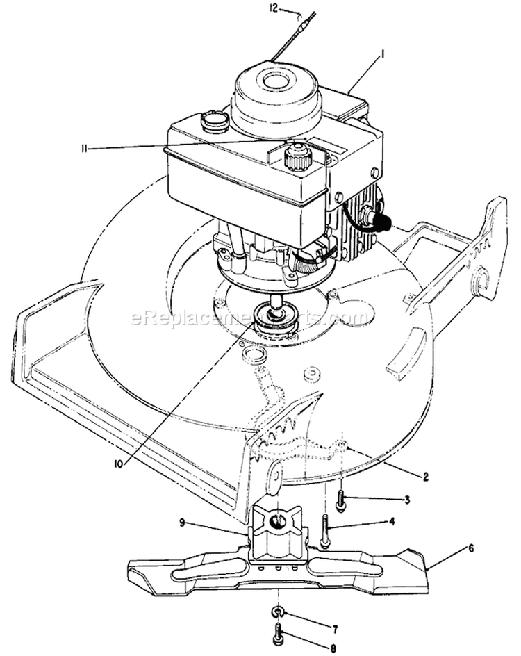 Engine Assembly Diagram and Parts List for 20631 9000001-9999999 - 1989 Toro Lawn Mower
