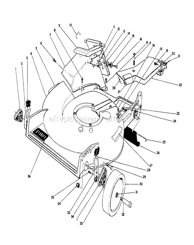 Page I Diagram and Parts List for 20632 9000001-9999999 - 1989 Toro Lawn Mower