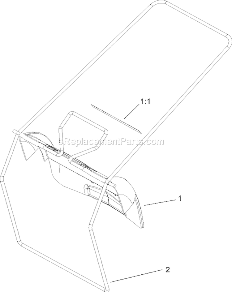 Door Kit Assembly Diagram and Parts List for 20637 280K00001-280K99999 - 2008 Toro Lawn Mower