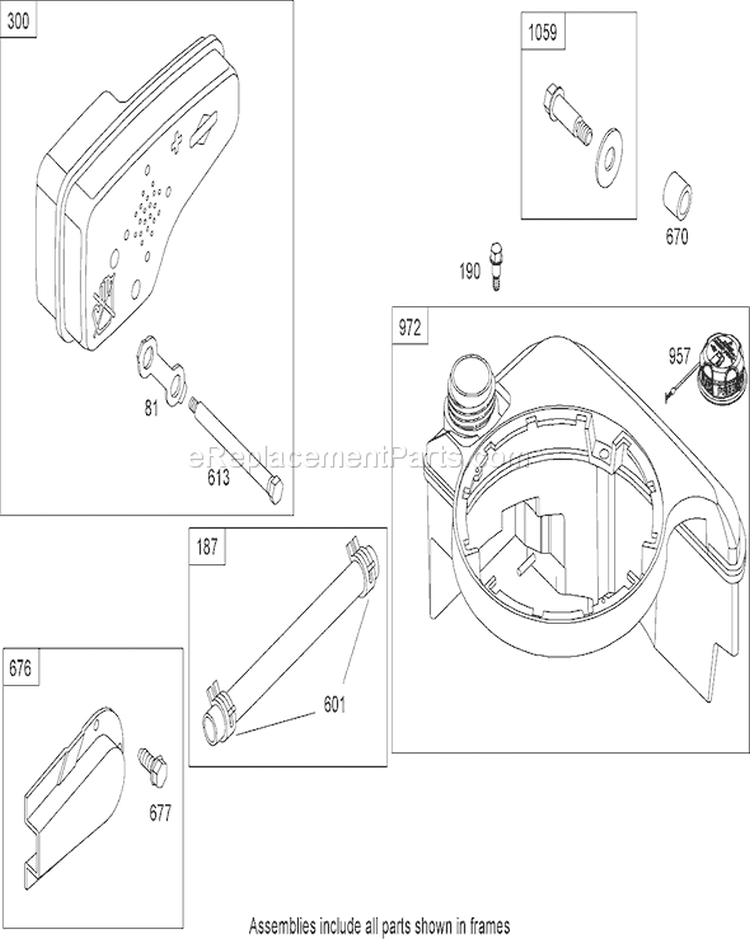 Muffler and Fuel Tank Assembly Diagram and Parts List for 20636 290000001-290999999 - 2009 Toro Lawn Mower