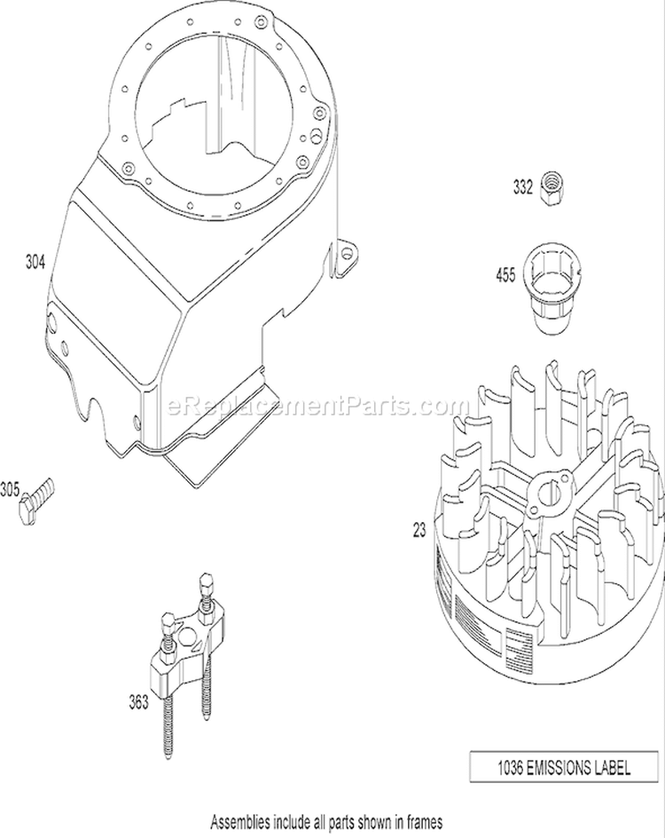 Blower Housing Assembly Diagram and Parts List for 20638 290000001-290999999 - 2009 Toro Lawn Mower