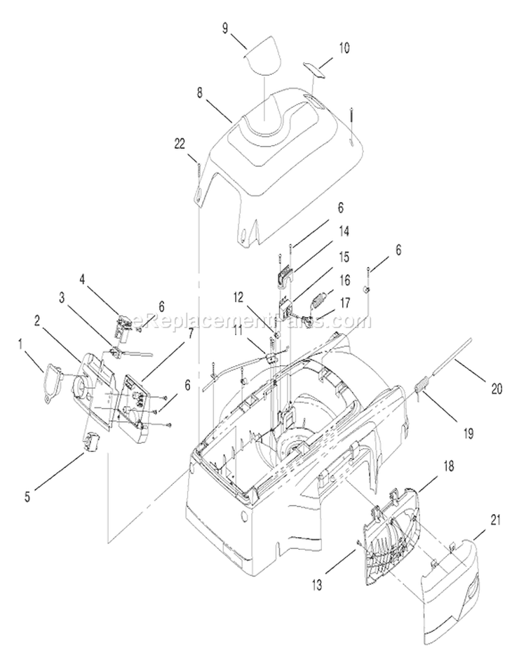 Cover, Mulch Plug and Panel Assembly Diagram and Parts List for 20648 89000001-89999999 - 1998 Toro Lawn Mower