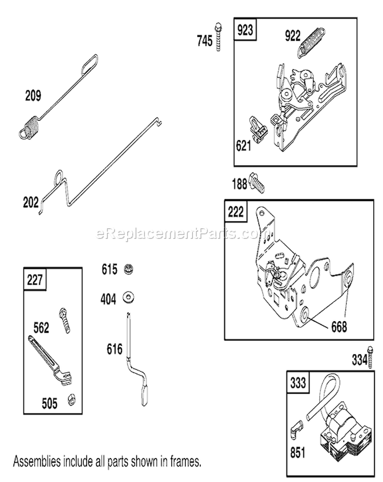 Page E Diagram and Parts List for 20652 210000435-210999999 - 2001 Toro Lawn Mower