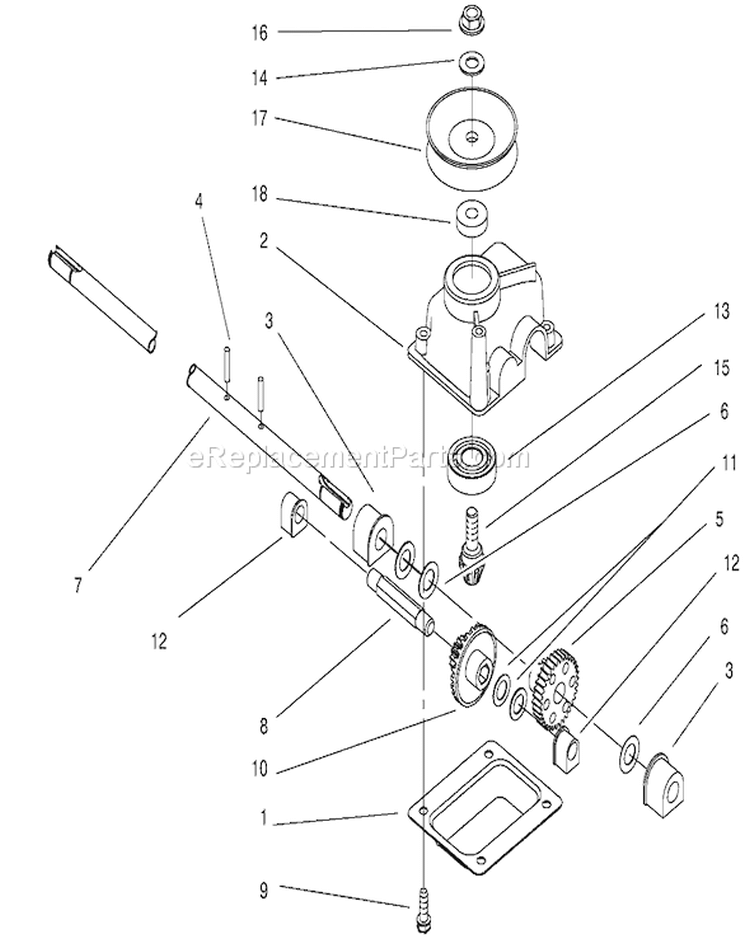 Transmission Diagram and Parts List for 20653 200000001-200999999 - 2000 Toro Lawn Mower