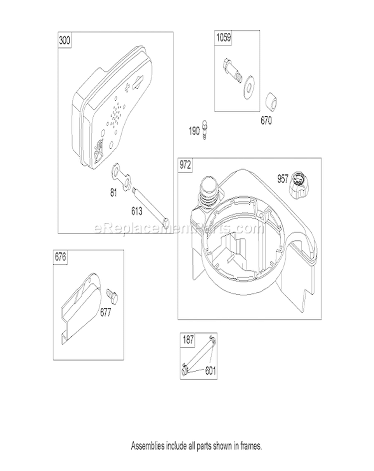 Muffler and Fuel Tank Diagram and Parts List for 20655 270000001-270999999 - 2007 Toro Lawn Mower