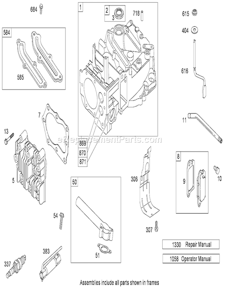 Cylinder Assembly Diagram and Parts List for 20655 280000001-280999999 - 2008 Toro Lawn Mower