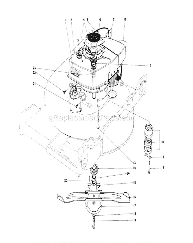 Page C Diagram and Parts List for 20517 7000001-7999999 - 1977 Toro Lawn Mower