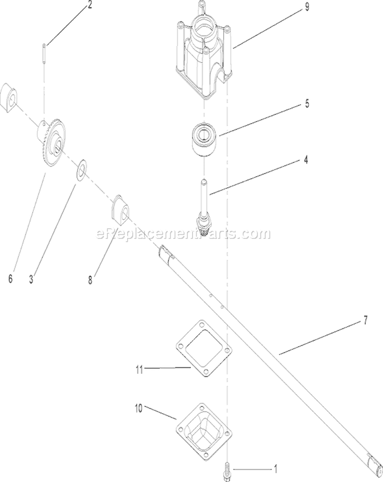 Transmission Assembly Diagram and Parts List for 20075 270000001-270999999 - 2007 Toro Lawn Mower