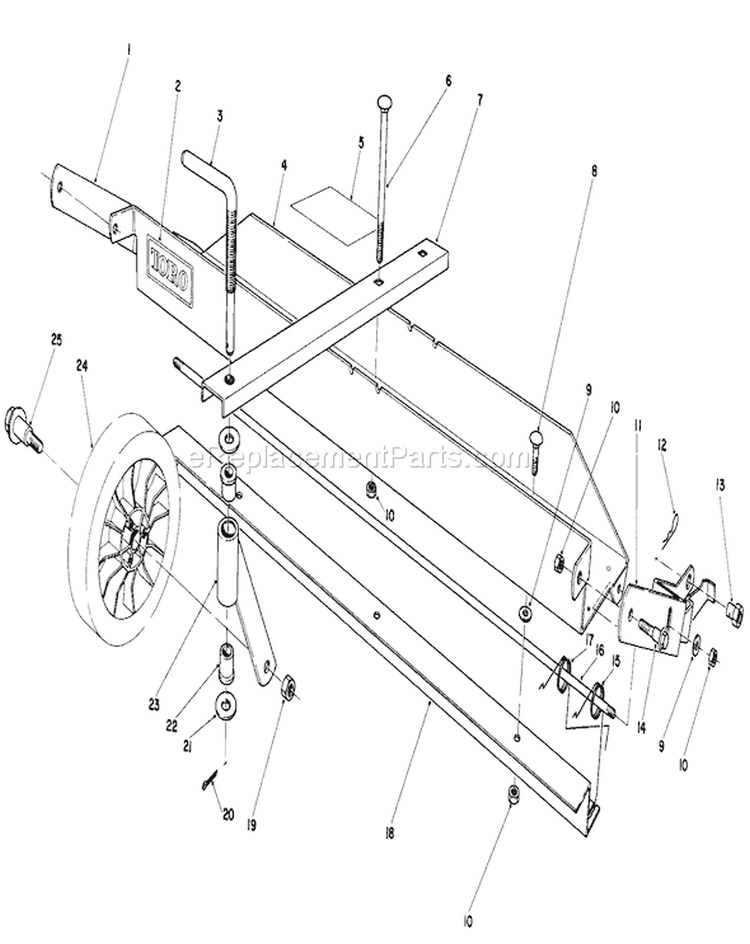 Dethatcher Kit Diagram and Parts List for 20661 3000001-3999999 - 1983 Toro Lawn Mower