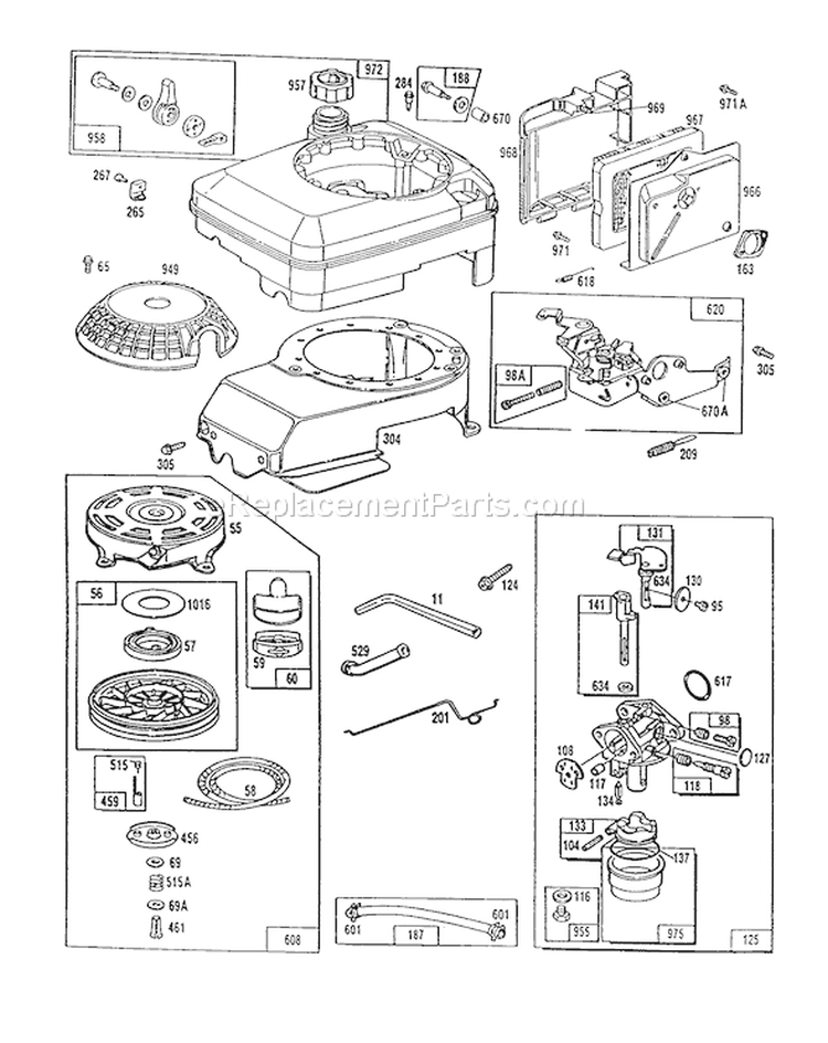 Page D Diagram and Parts List for 20666 0000001-0999999 - 1990 Toro Lawn Mower