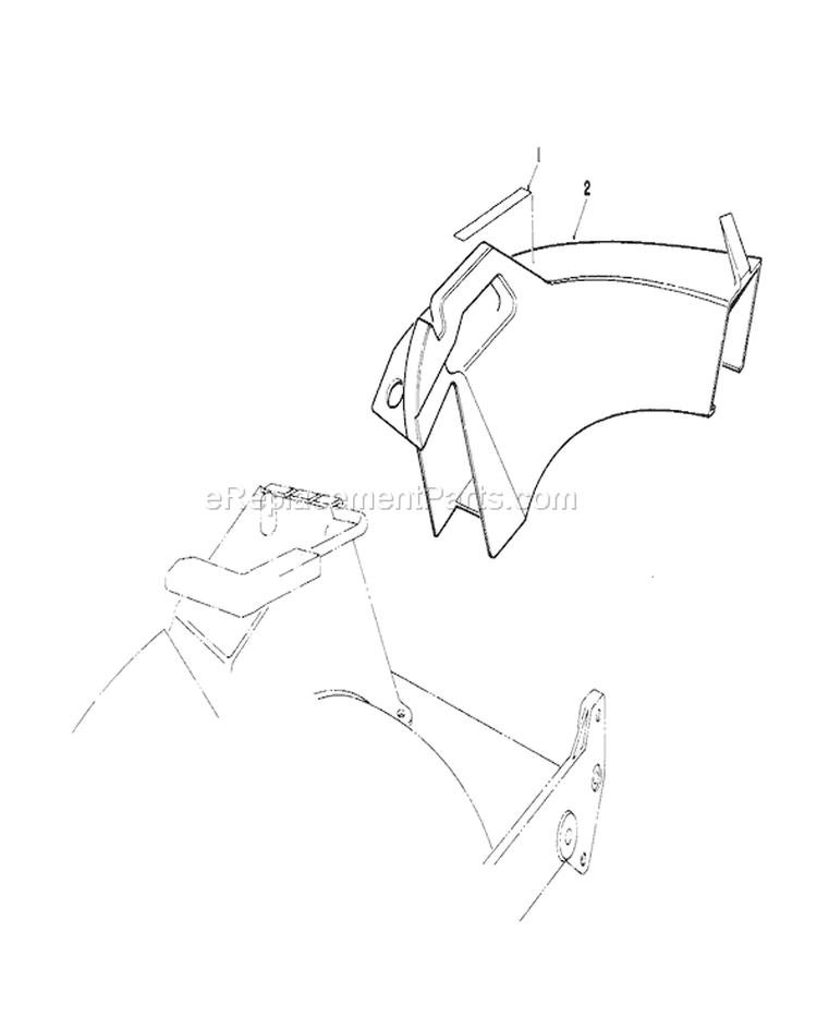 Side Discharge Chute Model Diagram and Parts List for 20666 0000001-0999999 - 1990 Toro Lawn Mower