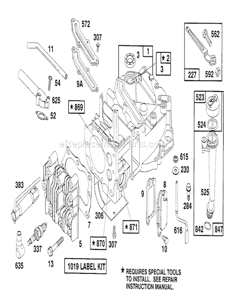 Page B Diagram and Parts List for 20668 1000001-1999999 - 1991 Toro Lawn Mower
