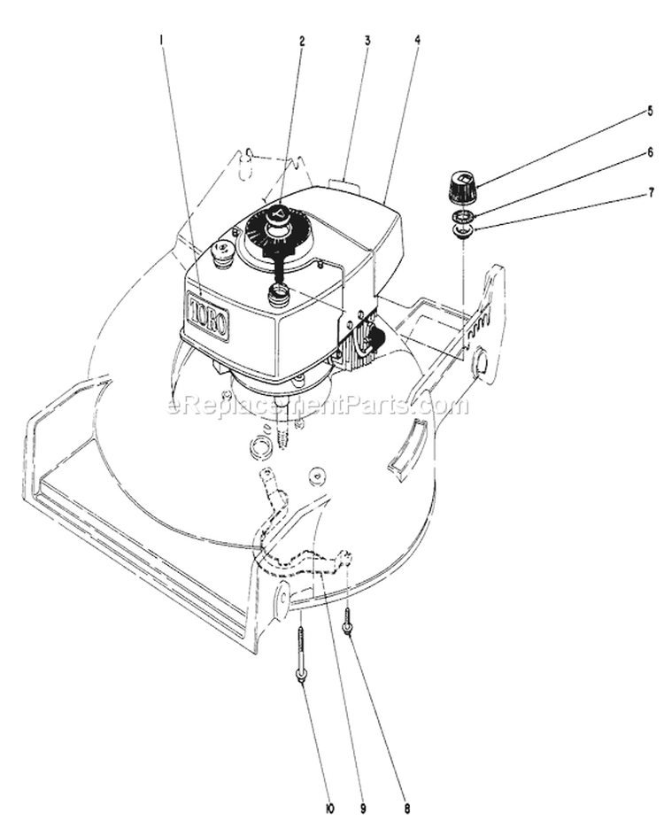 Engine Assembly Diagram and Parts List for 20672 5000001-5999999 - 1985 Toro Lawn Mower